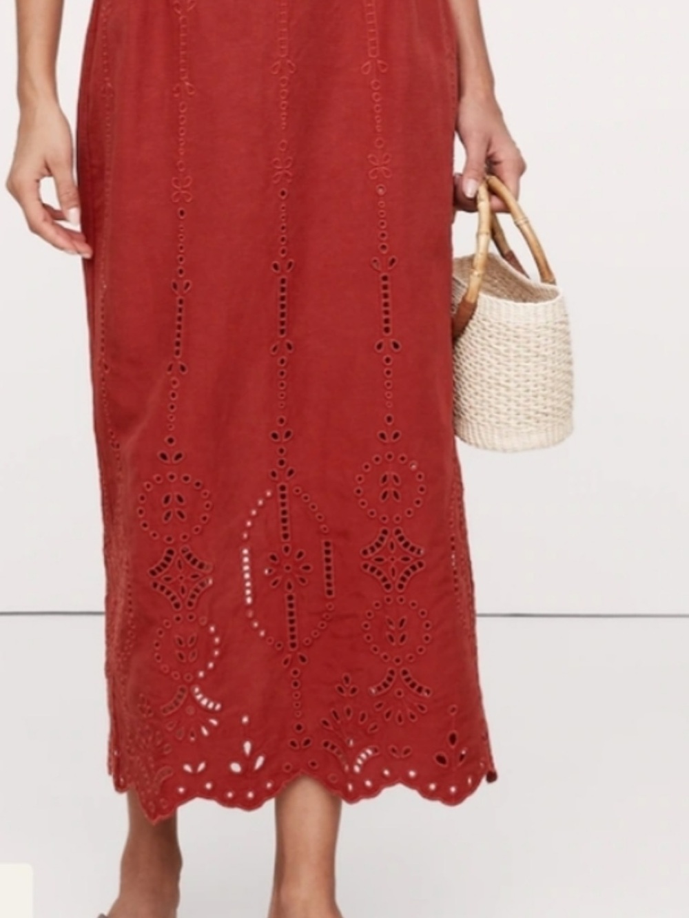 Banana Republic TENCEL™-LINEN EYELET MAXI SKIRT